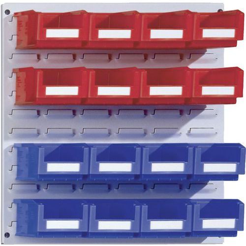Bito - Panneau de fente complet - 457x495 mm - 11 bacs - Bleu/rouge
