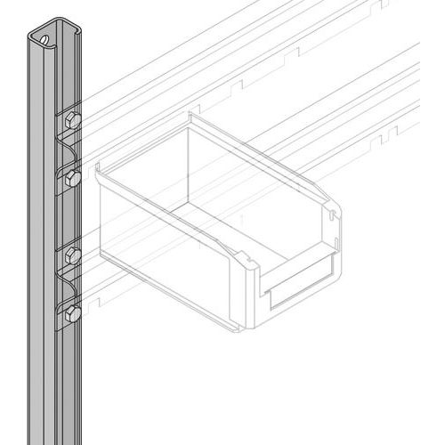 Poteaux Muraux Pour Rails D'accrochage 2000 Mm De Hauteur