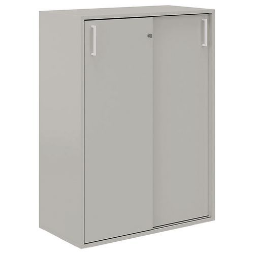 Armoire à Portes Coulissantes H.110 Cm Gris Manutan