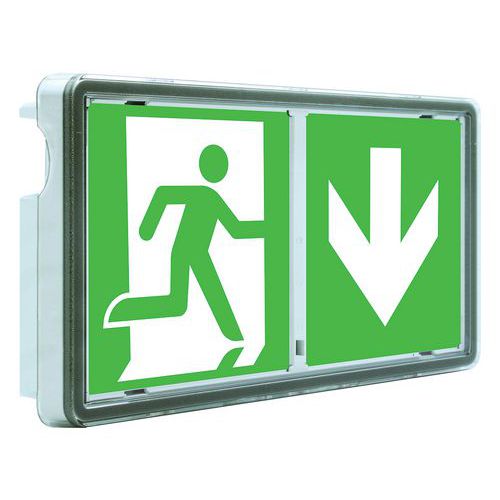 Bloc de secours BAES+BAEH SATI One - 1h autonomie - IP65 - Vert/Blanc - 8 lm