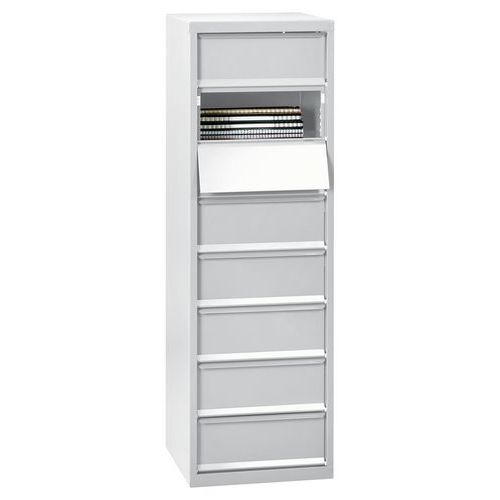 Classeurs 8 Clapets Abattants Métal Blanc