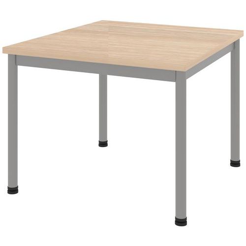 Table Comite 80x80 Cm T2 - 4p Plat Strat Abs - Acacia/gris Arg