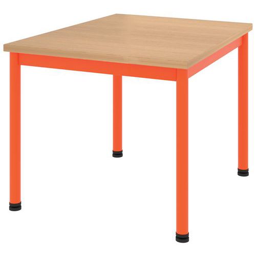 Table Comite 80x80 T5 - 4p Stra Abs Hêtre Sorano/orange 2004