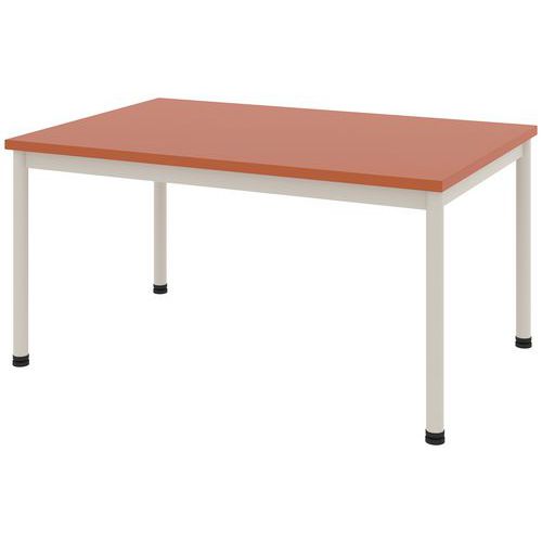 Table Comite 160x80 Cm T2 - 4p Plat Strat Abs - Orange De Sienne/blanc