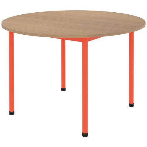 Table Comite Ã˜120 T2 - 4p Strat Abs Hêtre Sorano/orange 2004
