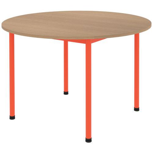 Table Comite Ã˜120 T4 - 4p Strat Abs Hêtre Sorano/orange 2004