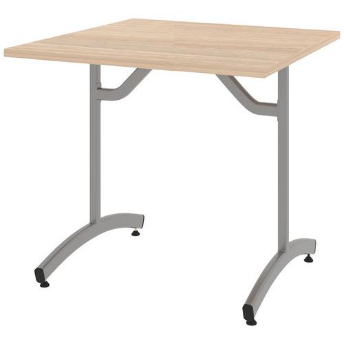 Table Tim 80x80 Cm T4 - Dl - Plat Strat Abs - Acacia/gris Arg