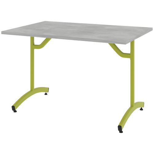 Table Tim 160x80 Cm T2 - Dl - Plat Strat Abs - Chromix Arg/vert Granny