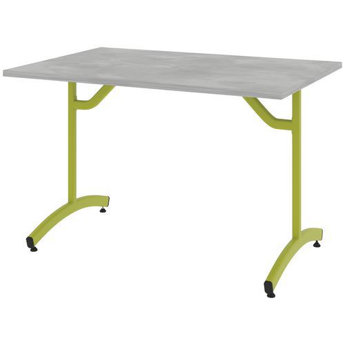 Table Tim 180x80 Cm T2 - Dl - Plat Strat Abs - Chromix Arg/vert Granny