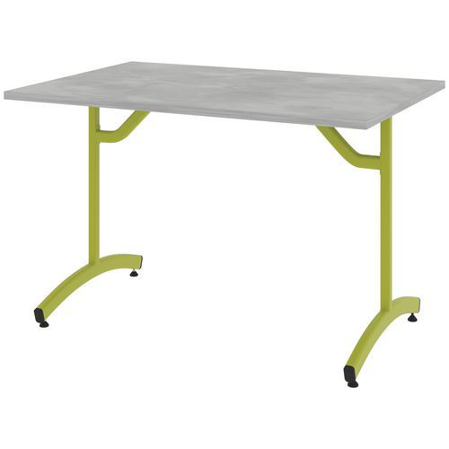Table Tim 180x80 Cm T3 - Dl - Plat Strat Abs - Chromix Arg/vert Granny