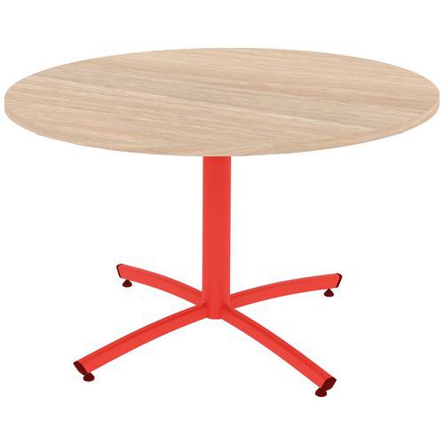 Table Tim Ã˜ 120 Cm T6 - Pc - Plat Strat Abs - Acacia/rouge 3020