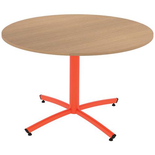 Table Tim Ã˜ 120 Cm T2 - Pc - Plat Str Abs - Hêtre Sorano/orange 2004