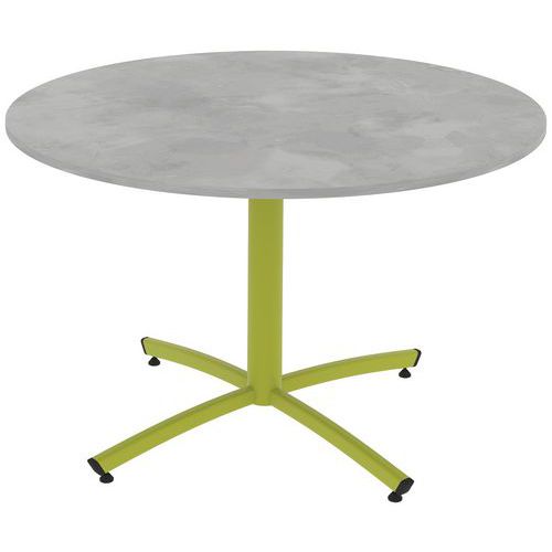 Table Tim Ã˜ 120 Cm T3 - Pc - Plat Str Abs - Chromix Arg/vert Granny