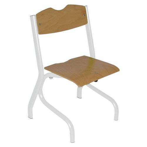 Chaise Tim Ast - T5 - Piètement Acier - Hêtre Naturel/blanc