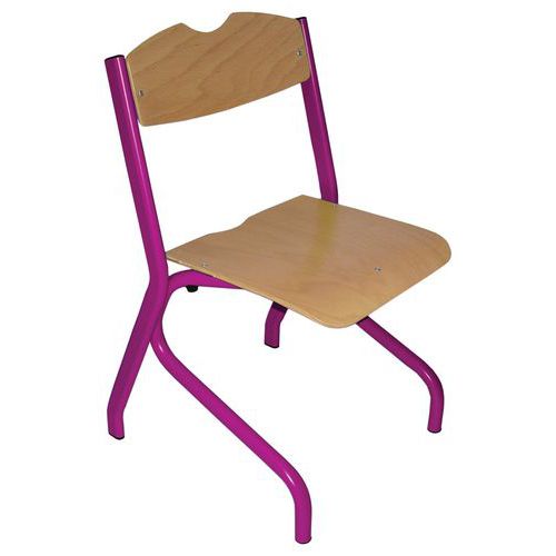 Chaise Tim Ast - T3 - Piètement Acier - Hêtre Naturel/violet