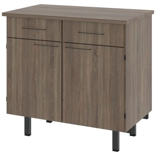 Buffet Viva 2p 2t Sans Serrure - Chêne Bardolino/carbone