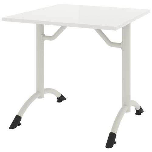 Table Cantate Fixe 80 X 80 Cm Dl - Blanc/blanc