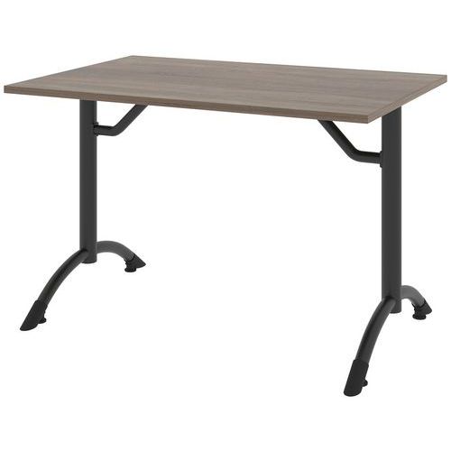 Table Cantate Fixe 180 X 80 Cm Dl - Chêne Bardolino/carbone