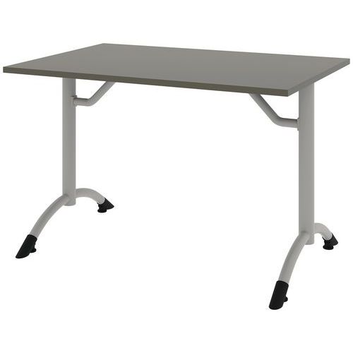 Table Cantate Fixe 180 X 80 Cm Dl - Gris Cubanite/gris Argile