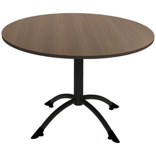 Table Cantate Fixe Ã˜ 120 Cm Pc Chêne Bardolino/carbone