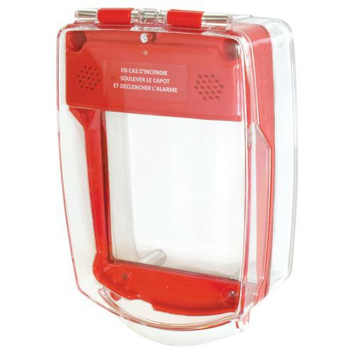 Coque De Protection P/déclencheur Incendie Rouge Avec Sirène