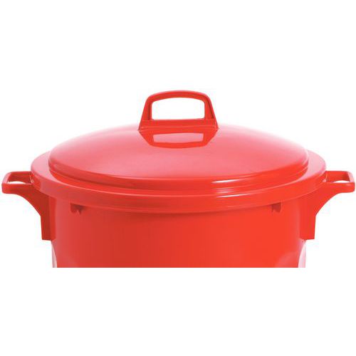 Couvercle Pour Poubelle Agro 75 L Rouge