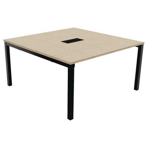 Table Réunion Astro Arche 140 X 143 Chêne Fil/noir