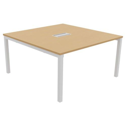 Table Réunion Astro Arche 140 X 143 Hêtre /blanc