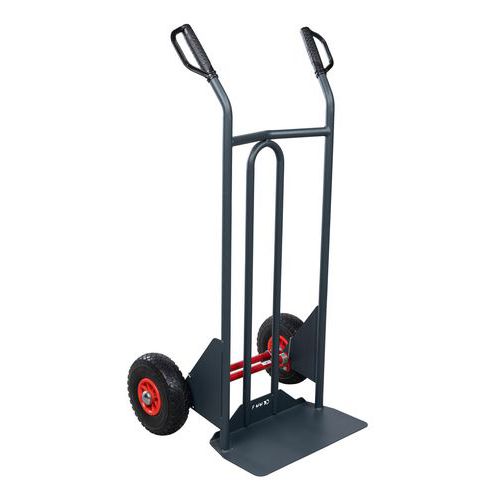 Fimm - Diable de manutention 350 kg - Roues increvables - Acier anthracite - Idéal sols accidentés