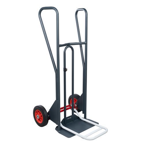 Fimm - Diable de manutention 350 kg - Roue caoutchouc 250 mm - Ergonomique - Acier époxy anthracite