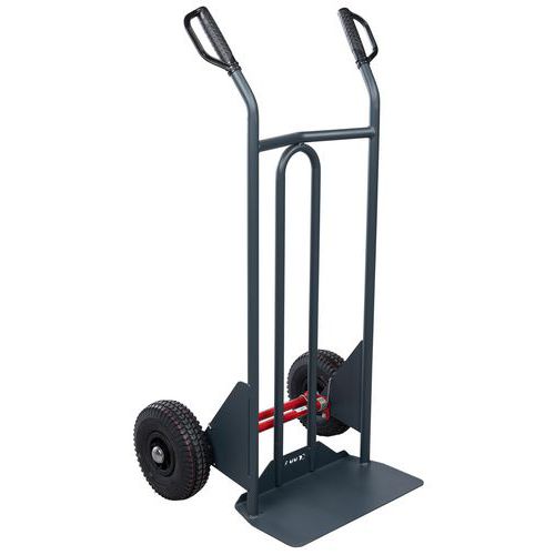 Fimm - Diable de manutention 350 kg - Roue pneu 260 mm - Ergonomique - Sol accidenté - Anthracite
