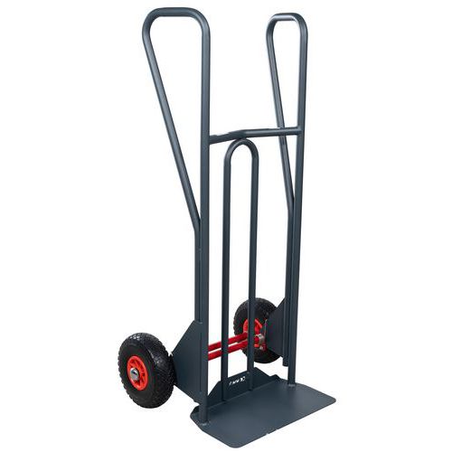 Fimm - Diable de manutention 350 kg - Roue increvable - Ergonomique - Idéal sols accidentés