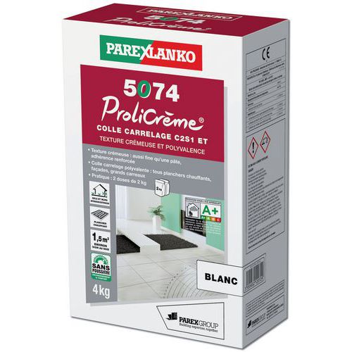 Mortier-colle 5074 Prolicrème Blanc 4 Kg