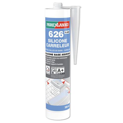 Mastic Silicone 626 Spécial Carrelage 300 Ml Blanc