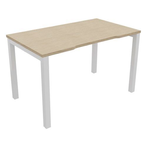 Bureau Astro Arche Droit Ã‰chancré 120 X 70 Chêne Fil/blanc