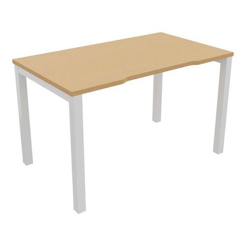 Bureau Astro Arche Droit Ã‰chancré 120 X 70 Hêtre/blanc