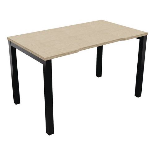 Bureau Astro Arche Droit Ã‰chancré 120 X 70 Chêne Fil/noir