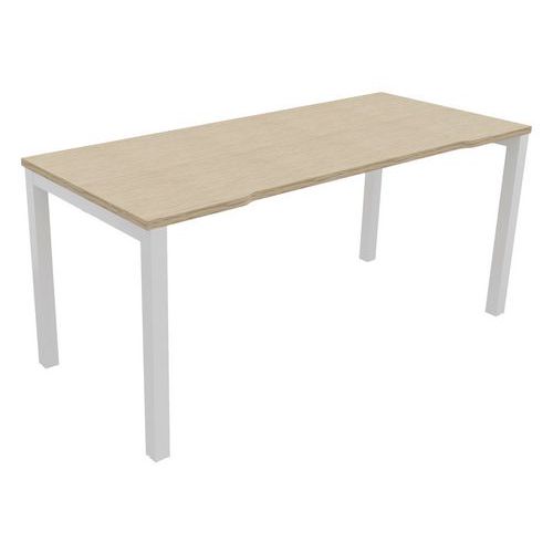 Bureau Astro Arche Droit Ã‰chancré 160 X 70 Chêne Fil/blanc