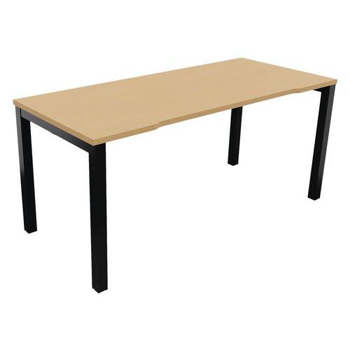 Bureau Astro Arche Droit Ã‰chancré 160 X 70 Hêtre/noir