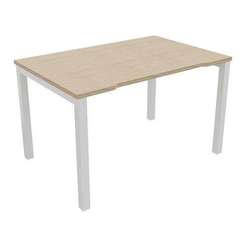 Bureau Astro Arche Droit Ã‰chancré 120 X 80 Chêne Fil/blanc