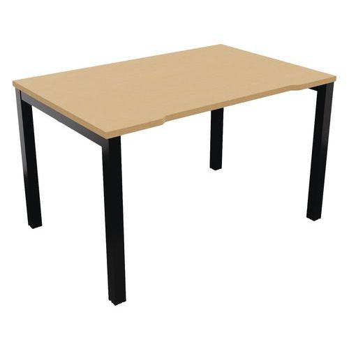 Bureau Astro Arche Droit Ã‰chancré 120 X 80 Hêtre/noir