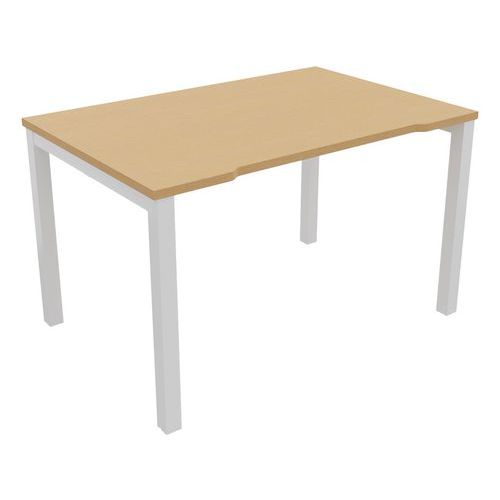 Bureau Astro Arche Droit Ã‰chancré 120 X 80 Hêtre/blanc