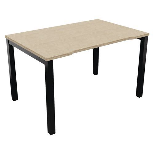 Bureau Astro Arche Droit Ã‰chancré 120 X 80 Chêne Fil/noir