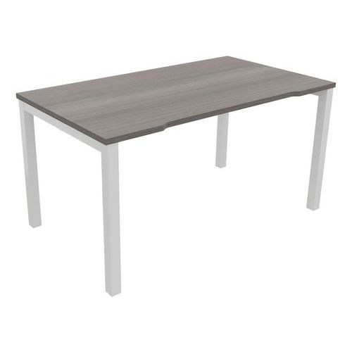 Bureau Astro Arche Droit Ã‰chancré 140 X 80 Cèdre/blanc