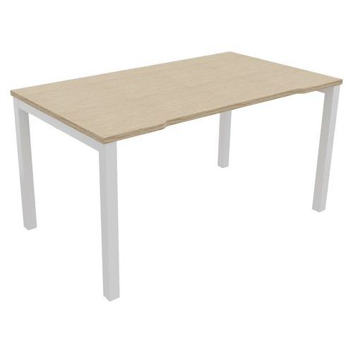 Bureau Astro Arche Droit Ã‰chancré 140 X 80 Chêne Fil/blanc