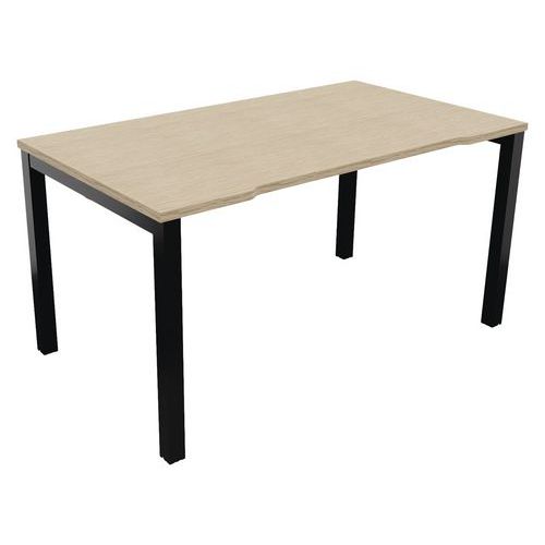 Bureau Astro Arche Droit Ã‰chancré 140 X 80 Chêne Fil/noir