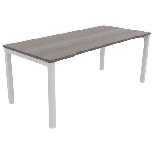 Bureau Astro Arche Droit Ã‰chancré 180 X 80 Cèdre/blanc