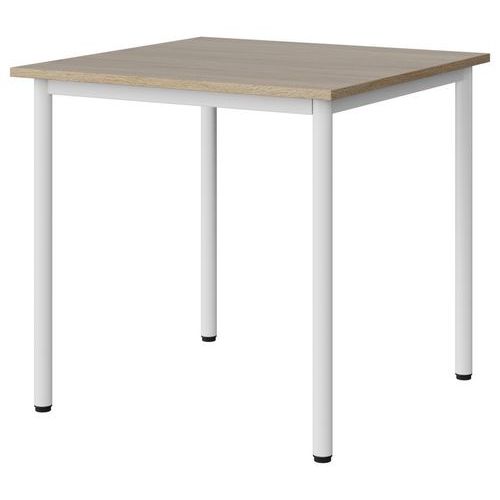 Table Malibu 80x80cm T6 4p Stra Abs Chêne 1146/blc 9016