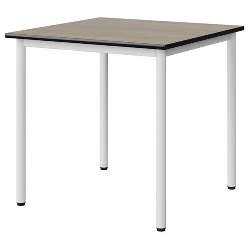 Table Malibu 80x80cm T6 4p Stra Chêne 1146/noir Blc 9016