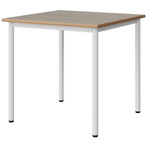 Table Malibu 80x80cm T6 4p Stra Alaisé Chêne 1146/blc 9016
